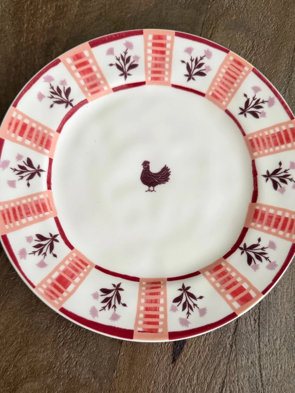 Anthropologie Millie Plate Set Salad Dessert Lunch Farm Bunny Cow Chicken